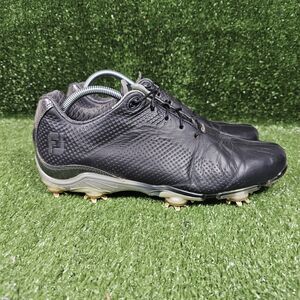 FootJoy DNA Helix Black Leather WP Softspike Golf Shoes‎ 53455 Mens Size US 10